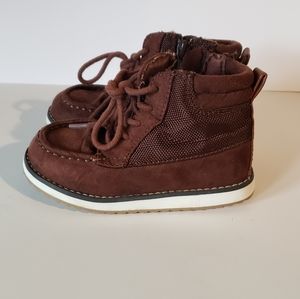Old Navy Brown Toddler Boy  High Top Sneakers Size 6 Pre-owned Condition